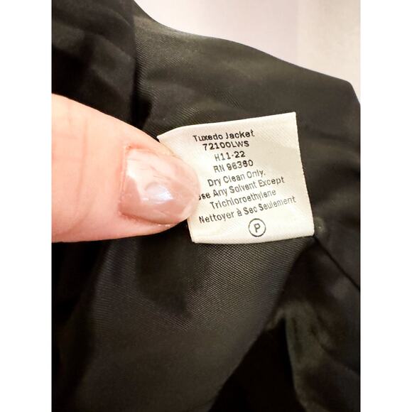 Chaiken and Capone Black Virgin Wool Tuxedo  Blazer Size 0 - Picture 7 of 8